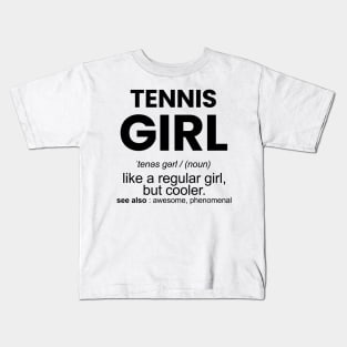 tennis girl Kids T-Shirt